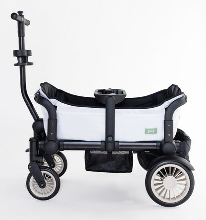 Joey (2 Seater) Stroller Wagon with 2 Canopies - White - WGN-WHT-02-2CNP