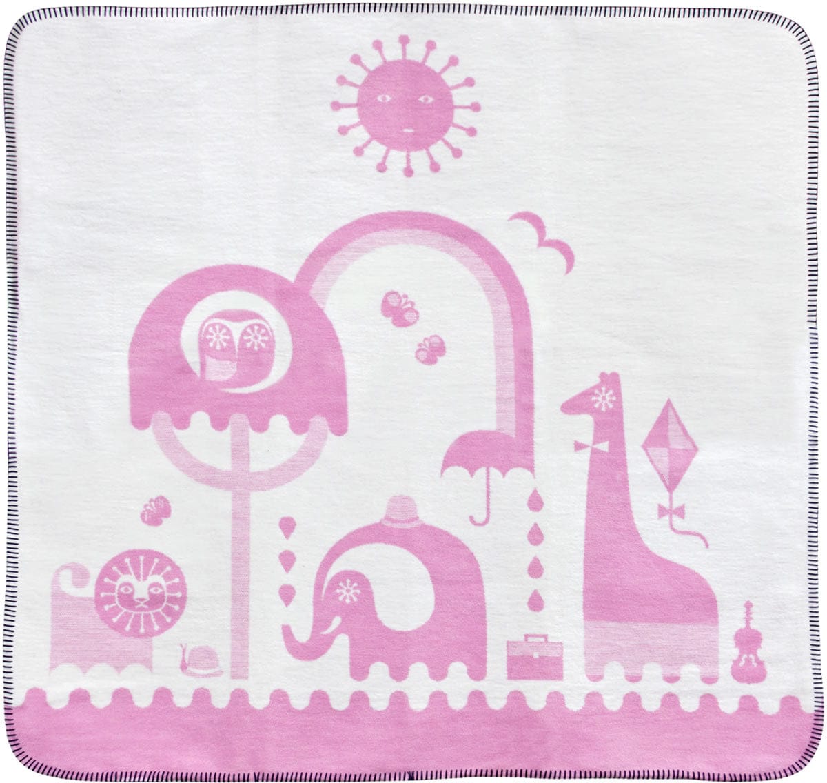 Jonathan Adler Junior Animal Blanket - Pink - 11609