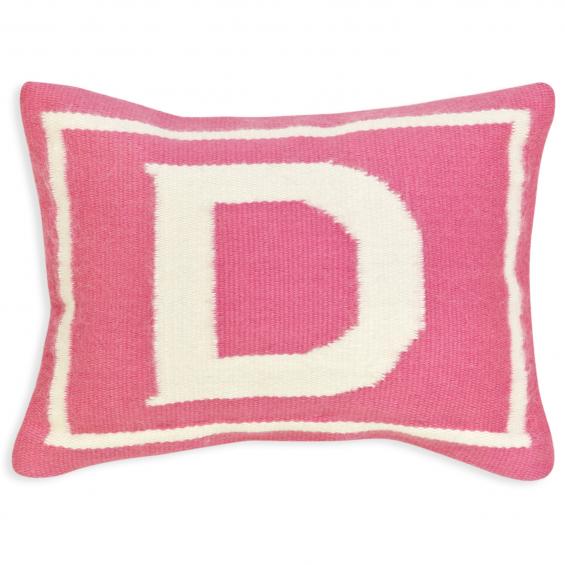 Jonathan Adler Junior Letter D Pillow in Pink - 23569