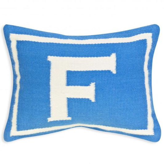 Jonathan Adler Junior Letter F Pillow in Blue - 23476