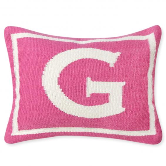 Jonathan Adler Junior Letter G Pillow in Pink - 23572