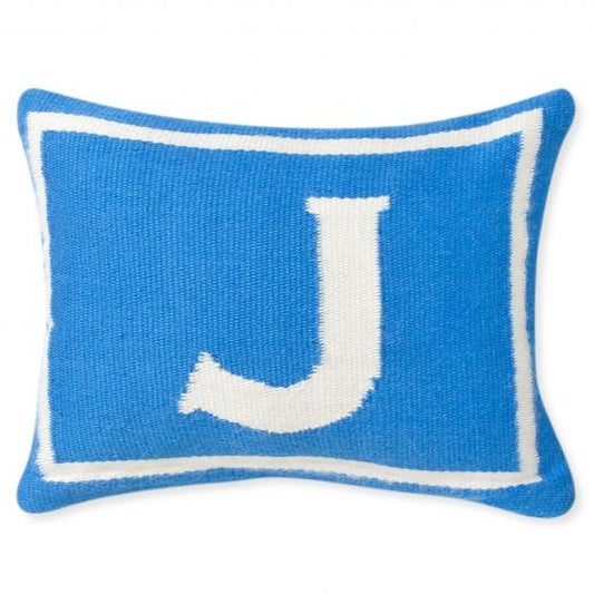Jonathan Adler Junior Letter J Pillow in Blue - 23480