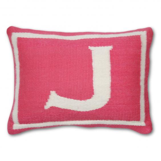 Jonathan Adler Junior Letter J Pillow in Pink - 23575