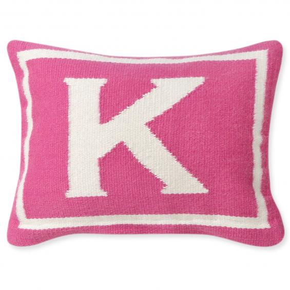Jonathan Adler Junior Letter K Pillow in Pink - 23576