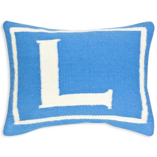 Jonathan Adler Junior Letter L Pillow in Blue - 23482