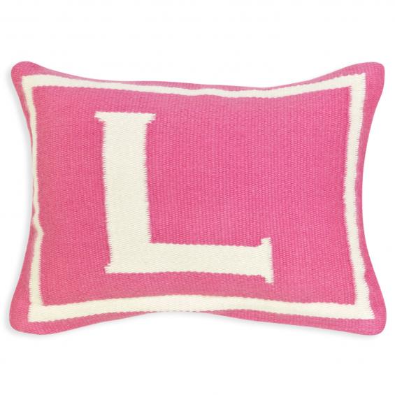 Jonathan Adler Junior Letter L Pillow in Pink - 23577