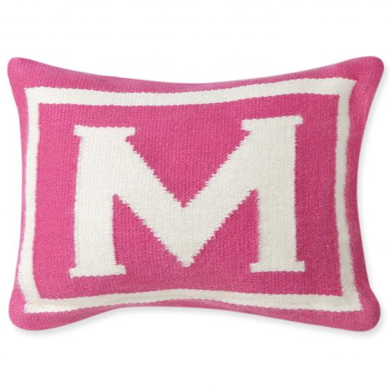 Jonathan Adler Junior Letter M Pillow in Pink - 23578