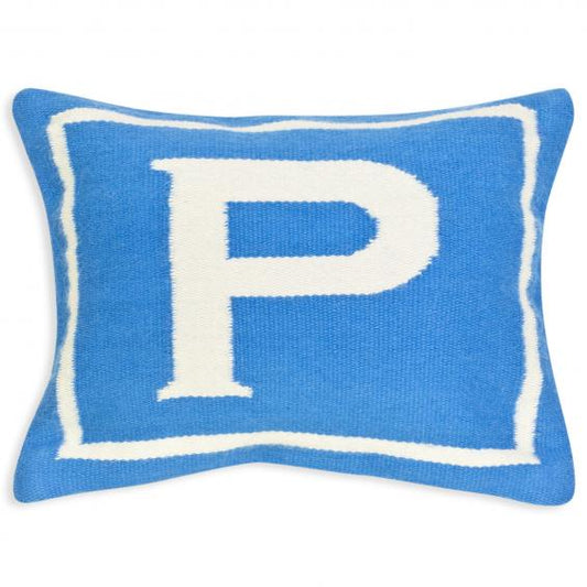 Jonathan Adler Junior Letter P Pillow in Blue - 23486