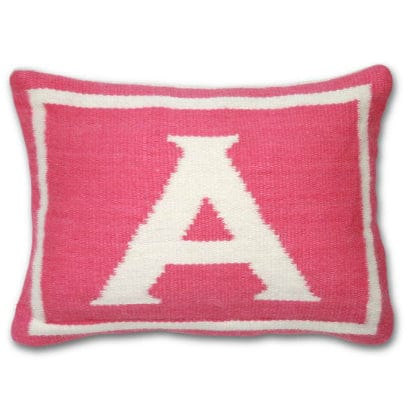 Jonathan Adler Junior Letter A Pillow in Pink - 7392JA
