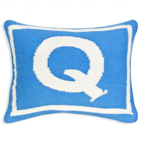 Jonathan Adler Junior Letter Q Pillow in Blue - 23487