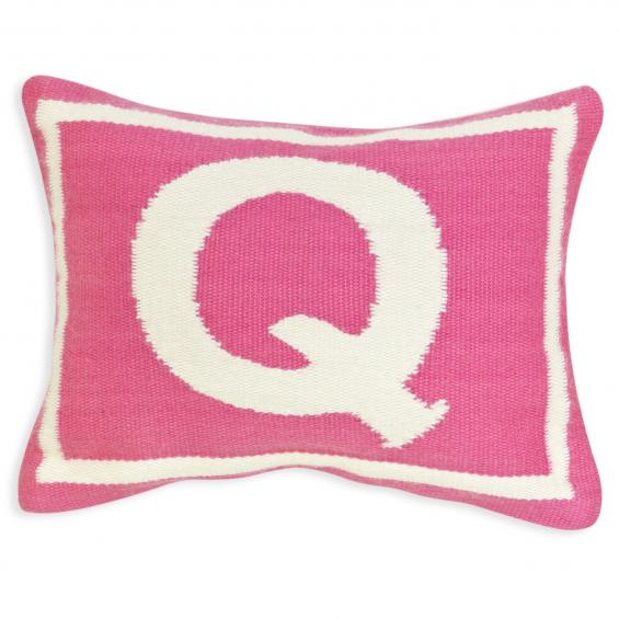 Jonathan Adler Junior Letter Q Pillow in Pink - 23582