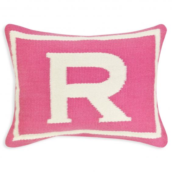 Jonathan Adler Junior Letter R Pillow in Pink - 23583