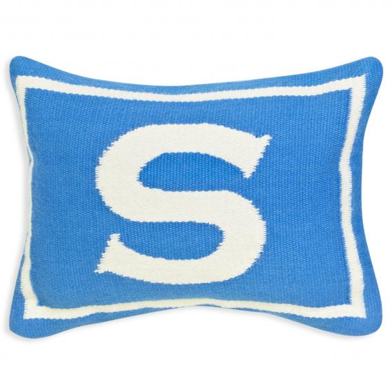Jonathan Adler Junior Letter S Pillow in Blue - 23489
