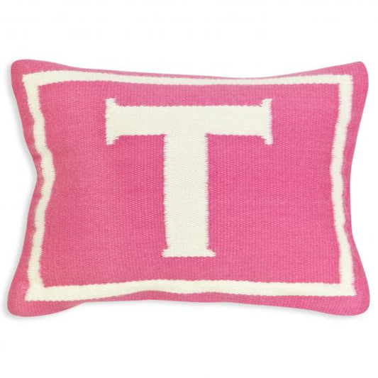Jonathan Adler Junior Letter T Pillow in Pink - 23585