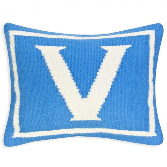 Jonathan Adler Junior Letter V Pillow in Blue - 23492