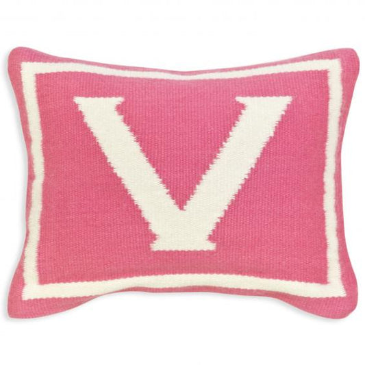 Jonathan Adler Junior Letter V Pillow in Pink - 23587