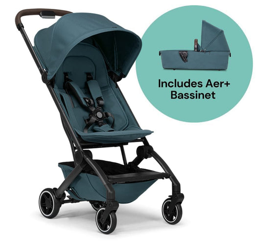 Joolz Aer+ Lightweight Compact Stroller + Bassinet Bundle - Ocean Blue - 440106-440116