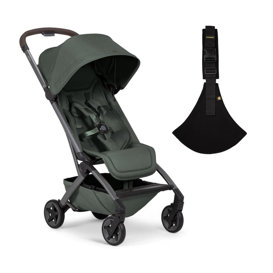 Joolz Aer2 Lightweight Compact Stroller + Wildride Carrier Bundle - Forest Green - 440231