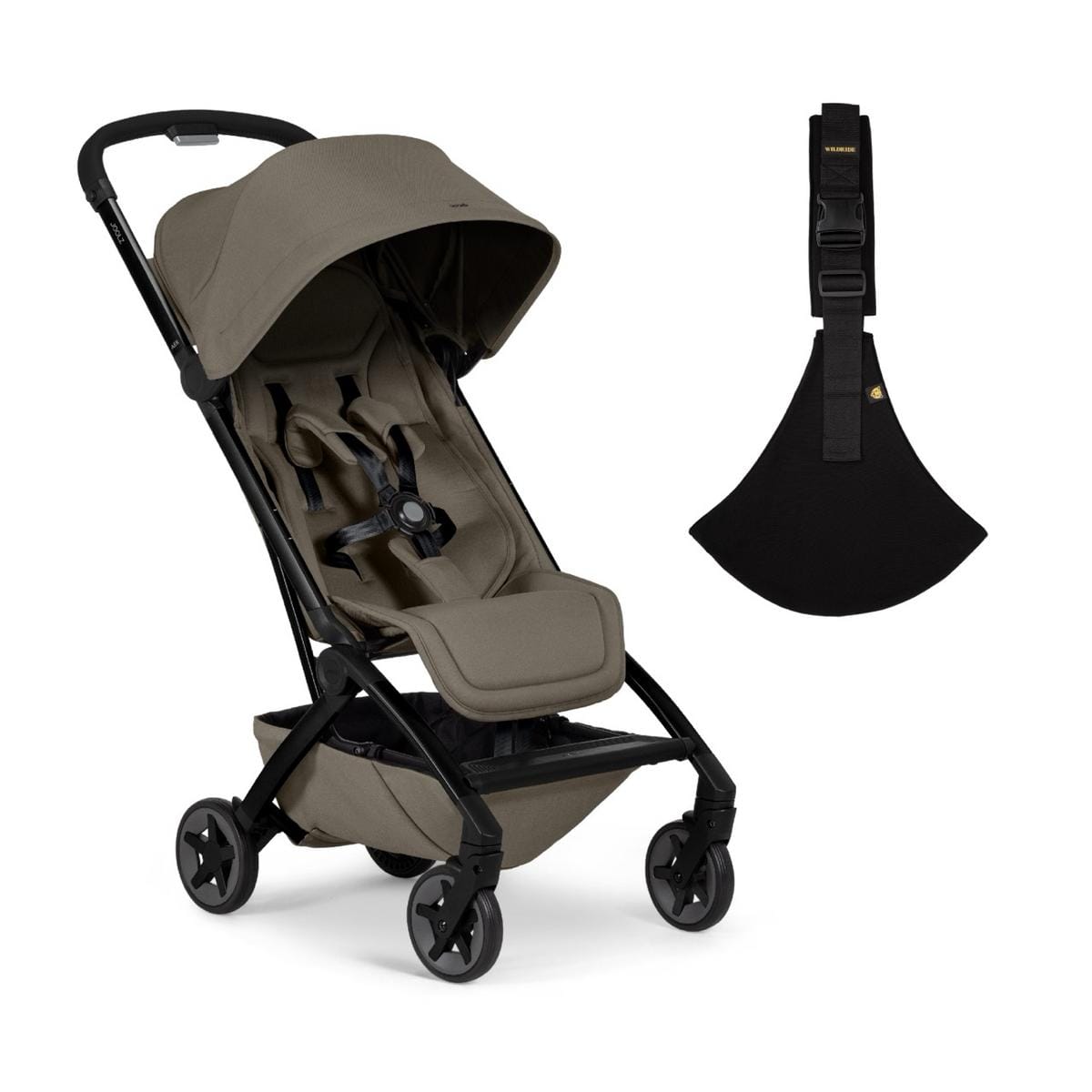 Joolz Aer2 Lightweight Compact Stroller + Wildride Carrier Bundle - Hazel Brown - 440237