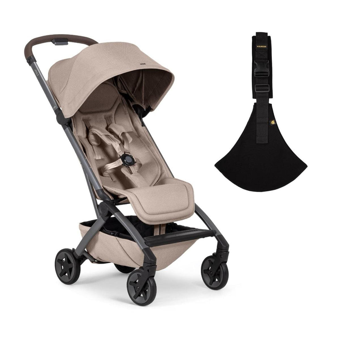Joolz Aer2 Lightweight Compact Stroller + Wildride Carrier Bundle - Sandy Taupe - 440233