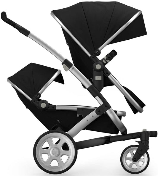 Joolz Geo 2 Tailor Twin Stroller - Silver/Black/Silver/Black Double-Stitched - TG0081-DBL