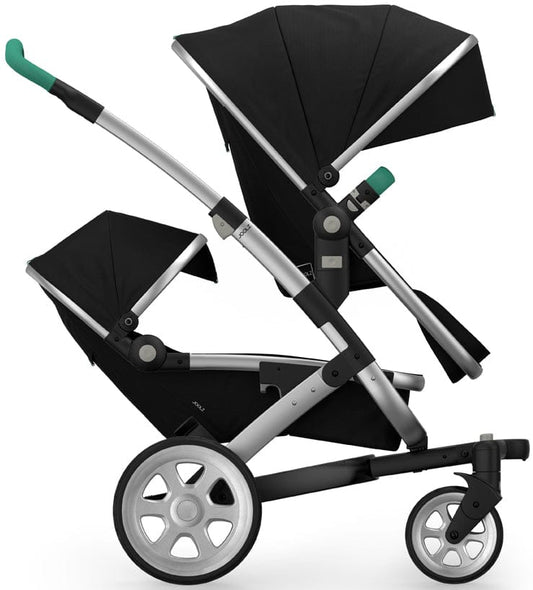 Joolz Geo 2 Tailor Twin Stroller - Silver/Black/Silver/Emerald Green - TG0094-DBL