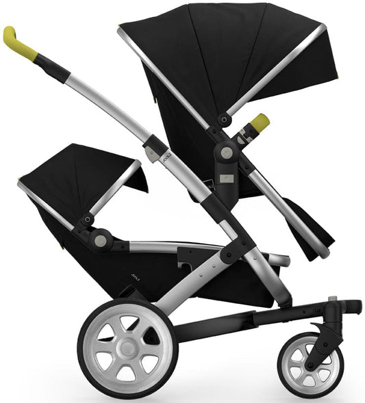 Joolz Geo 2 Tailor Twin Stroller - Silver/Black/Silver/Green Sheen - TG0096-DBL