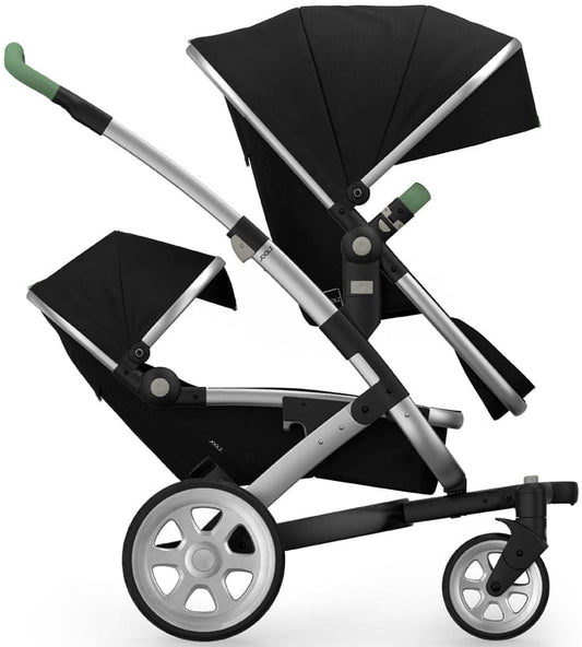 Joolz Geo 2 Tailor Twin Stroller - Silver/Black/Silver/Mixed Green - TG0095-DBL