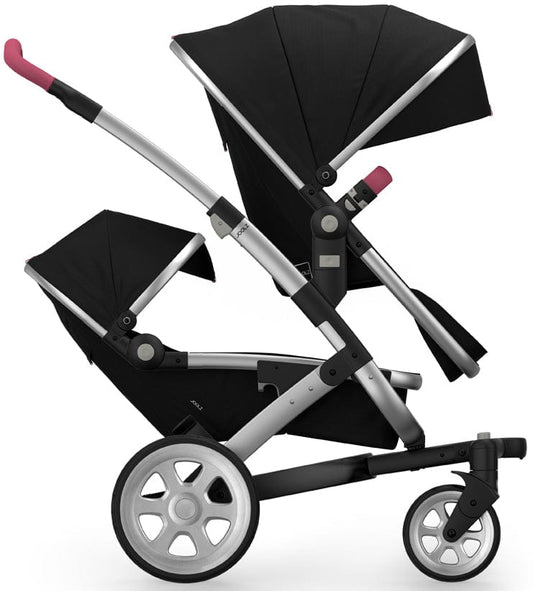 Joolz Geo 2 Tailor Twin Stroller - Silver/Black/Silver/Pink - TG0098-DBL