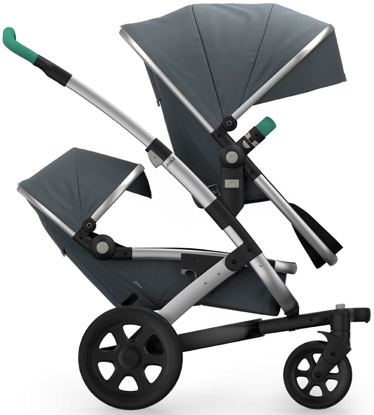 Joolz Geo 2 Tailor Twin Stroller - Silver/Grey/Black/Emerald Green - TG0034-DBL