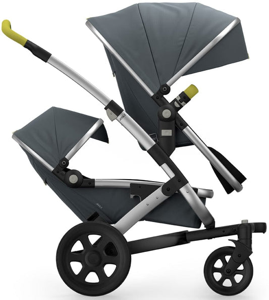 Joolz Geo 2 Tailor Twin Stroller - Silver/Grey/Black/Green Sheen - TG0036-DBL