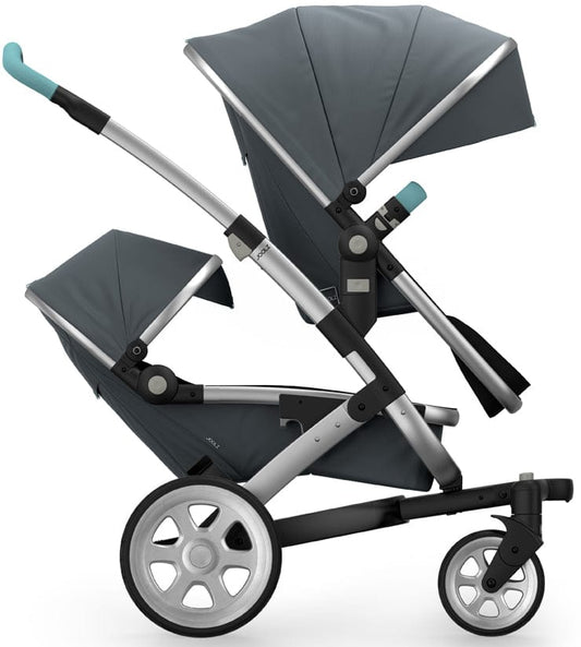 Joolz Geo 2 Tailor Twin Stroller - Silver/Grey/Silver/Angel Blue - TG0012-DBL