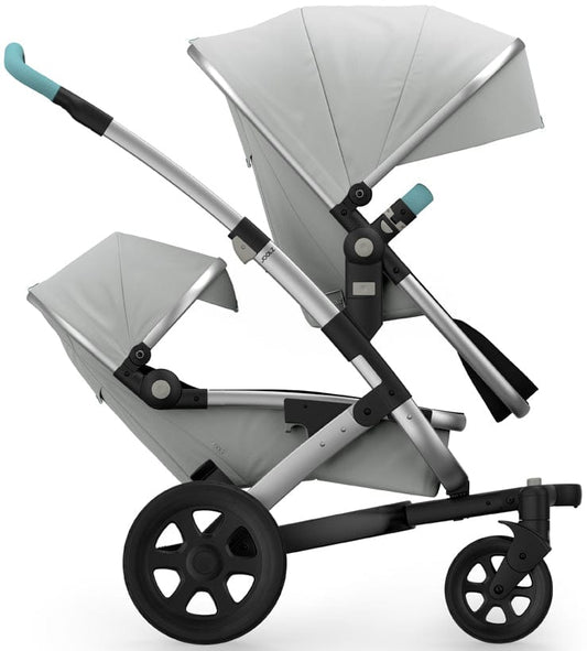 Joolz Geo 2 Tailor Twin Stroller - Silver/Silver/Black/Angel Blue - TG0192-DBL