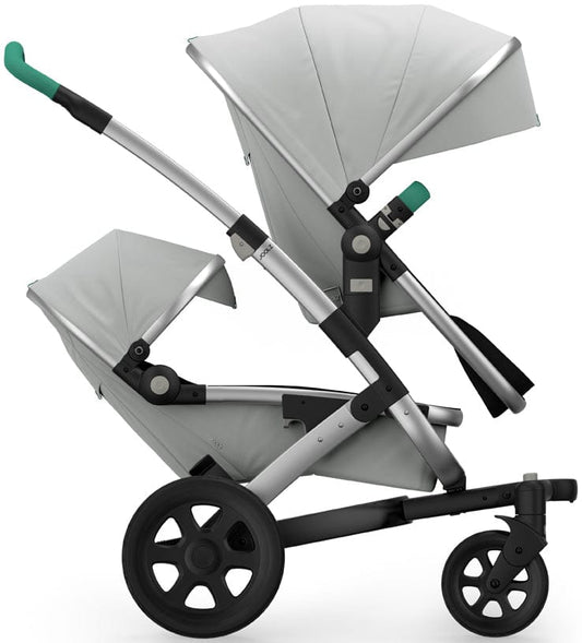 Joolz Geo 2 Tailor Twin Stroller - Silver/Silver/Black/Emerald Green - TG0194-DBL