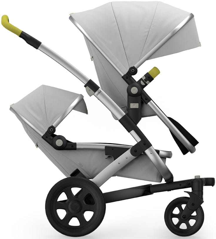 Joolz Geo 2 Tailor Twin Stroller - Silver/Silver/Black/Green Sheen - TG0196-DBL