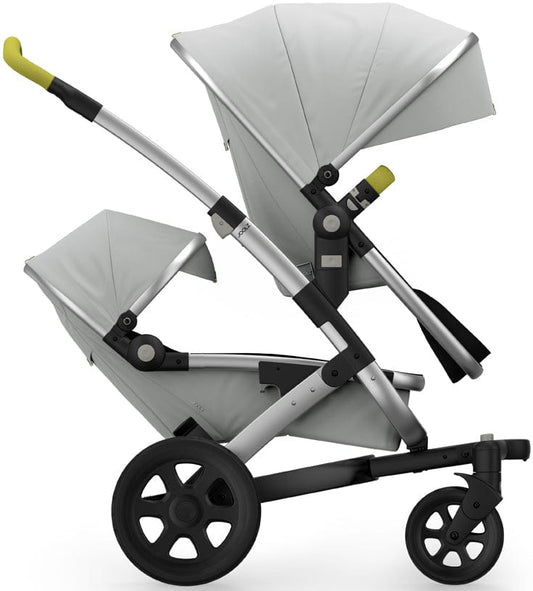 Joolz Geo 2 Tailor Twin Stroller - Silver/Silver/Black/Green Sheen - TG0196-DBL