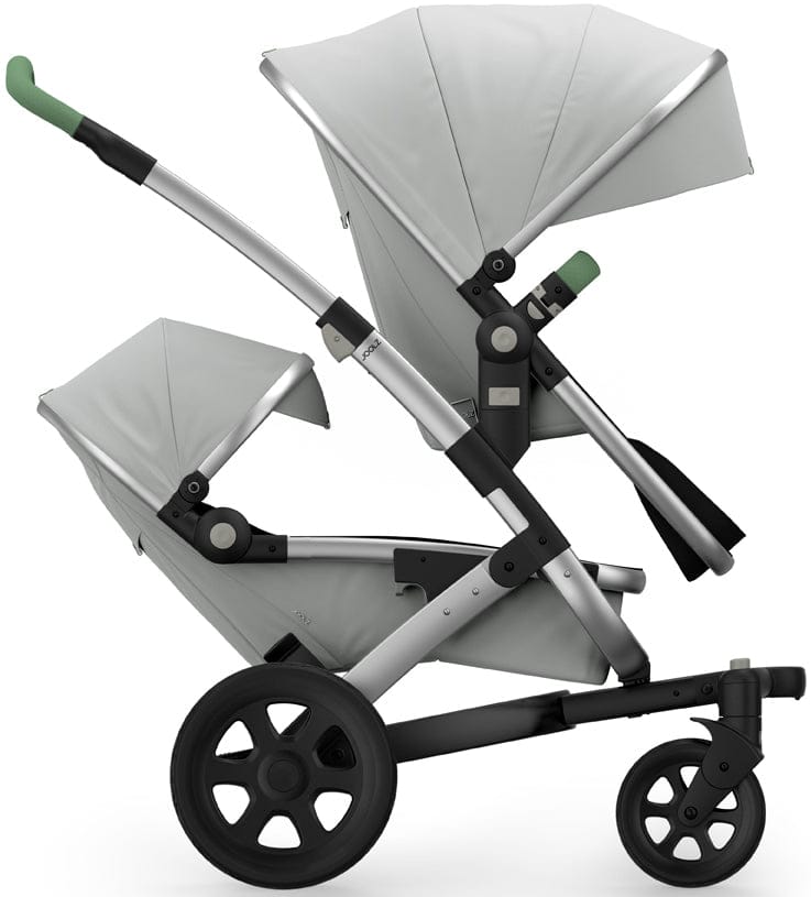 Joolz Geo 2 Tailor Twin Stroller - Silver/Silver/Black/Mixed Green - TG0195-DBL
