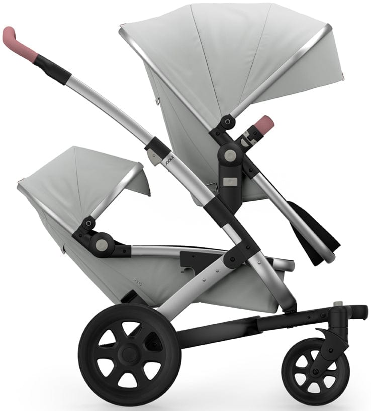 Joolz Geo 2 Tailor Twin Stroller - Silver/Silver/Black/Old Pink - TG0197-DBL