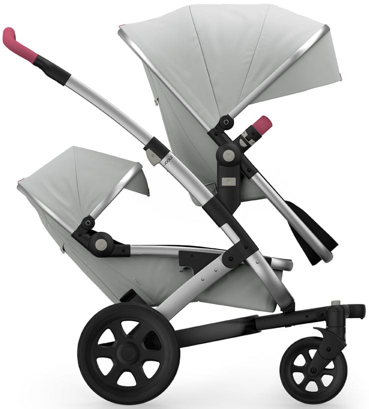Joolz Geo 2 Tailor Twin Stroller - Silver/Silver/Black/Pink - TG0198-DBL