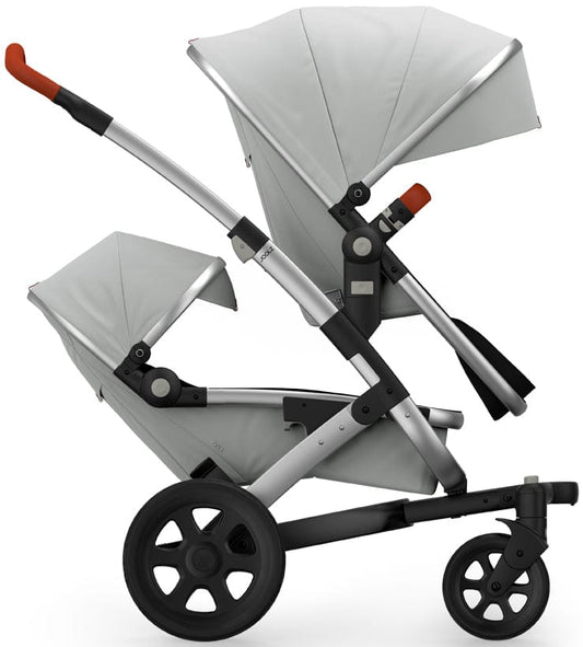 Joolz Geo 2 Tailor Twin Stroller - Silver/Silver/Black/Tangerine Tango - TG0199-DBL