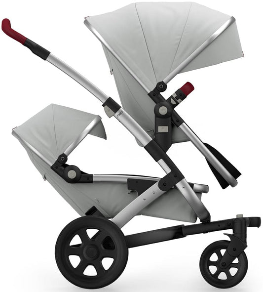 Joolz Geo 2 Tailor Twin Stroller - Silver/Silver/Black/Tango Red - TG0200-DBL