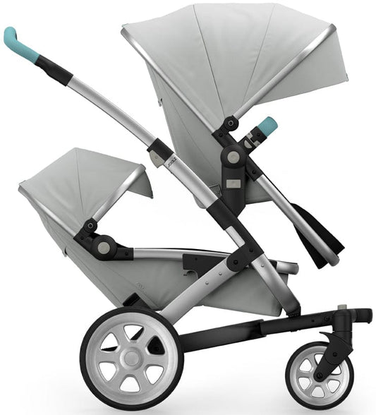 Joolz Geo 2 Tailor Twin Stroller - Silver/Silver/Silver/Angel Blue - TG0172-DBL