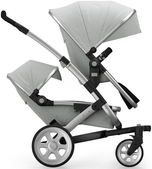 Joolz Geo 2 Tailor Twin Stroller - Silver/Silver/Silver/Black Ajour - TG0164-DBL