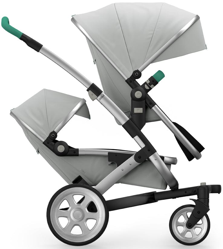 Joolz Geo 2 Tailor Twin Stroller - Silver/Silver/Silver/Emerald Green - TG0174-DBL