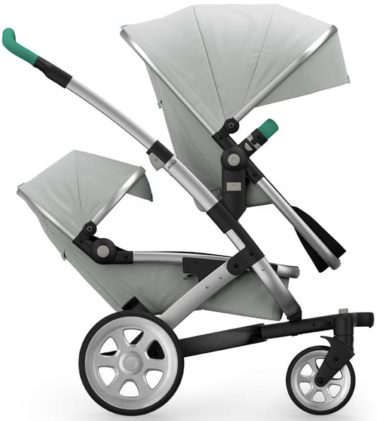 Joolz Geo 2 Tailor Twin Stroller - Silver/Silver/Silver/Emerald Green - TG0174-DBL