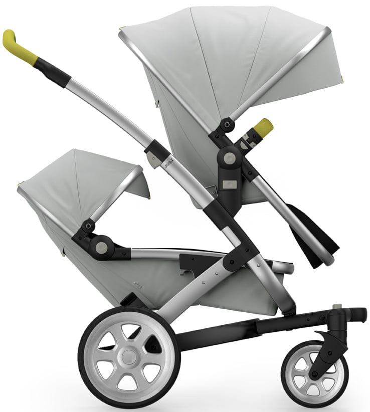 Joolz Geo 2 Tailor Twin Stroller - Silver/Silver/Silver/Green Sheen - TG0176-DBL