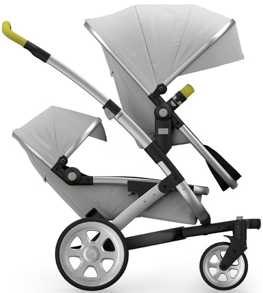 Joolz Geo 2 Tailor Twin Stroller - Silver/Silver/Silver/Green Sheen - TG0176-DBL