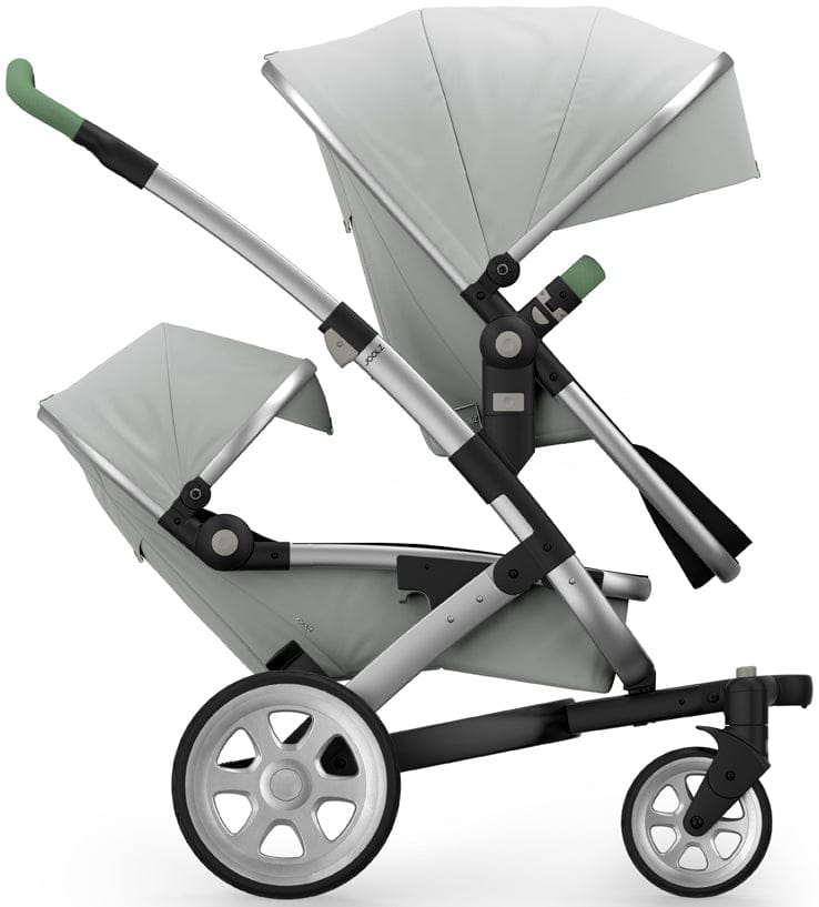 Joolz Geo 2 Tailor Twin Stroller - Silver/Silver/Silver/Mixed Green - TG0175-DBL