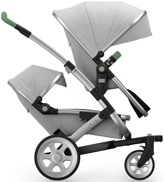 Joolz Geo 2 Tailor Twin Stroller - Silver/Silver/Silver/Mixed Green - TG0175-DBL