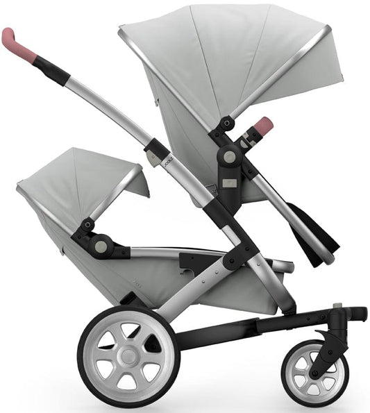 Joolz Geo 2 Tailor Twin Stroller - Silver/Silver/Silver/Old Pink - TG0177-DBL